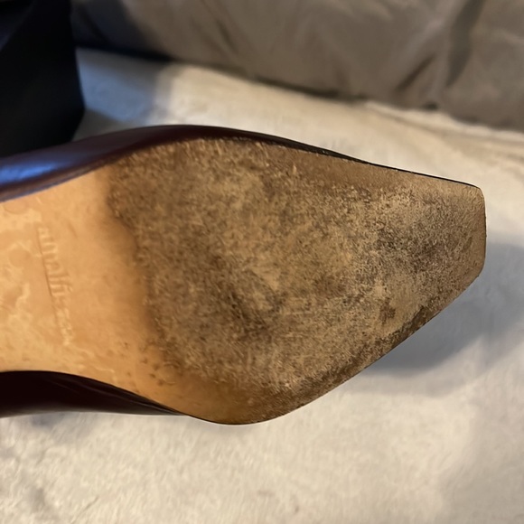 Brown pumps 2 inch heel. With lots of love left. They are a 10 but narrow. - Picture 2 of 7